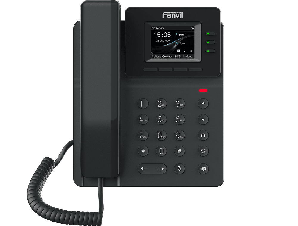 טלפון Fanvil V60P — דגם כניסה לסדרת V החדשה עם מסך IPS 2.4 אינץ׳